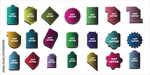 Sale, offer , discount , colorful stickers, tags banners collection template promotion vector design
