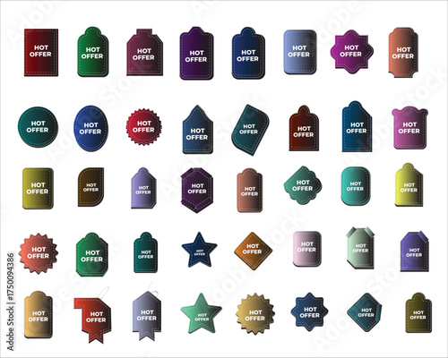 Sale, offer , discount , colorful stickers, tags banners collection template promotion vector design