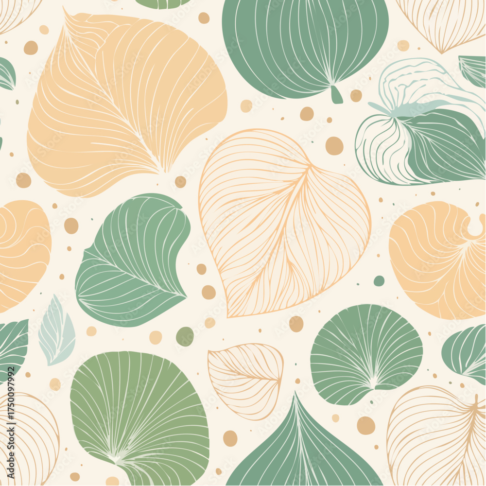 Fototapeta Seamless Organic Minimal Vector Tile Pattern