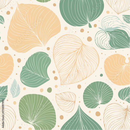 Seamless Organic Minimal Vector Tile Pattern