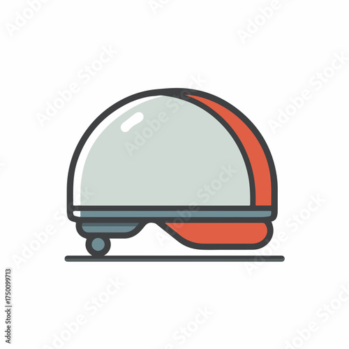 Stylized Helmet Icon Design Element