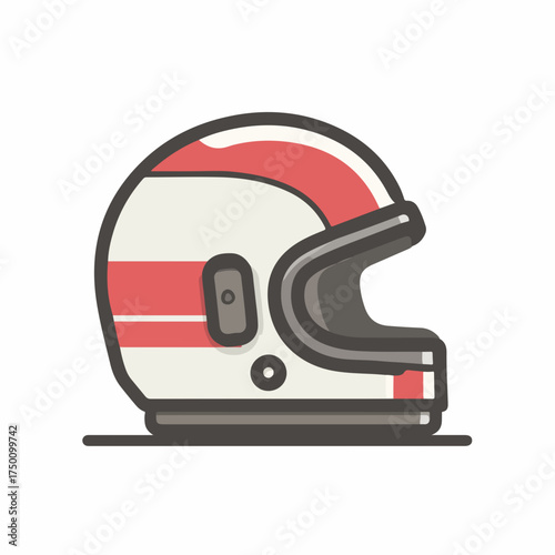 Modern Bold Helmet Icon Design