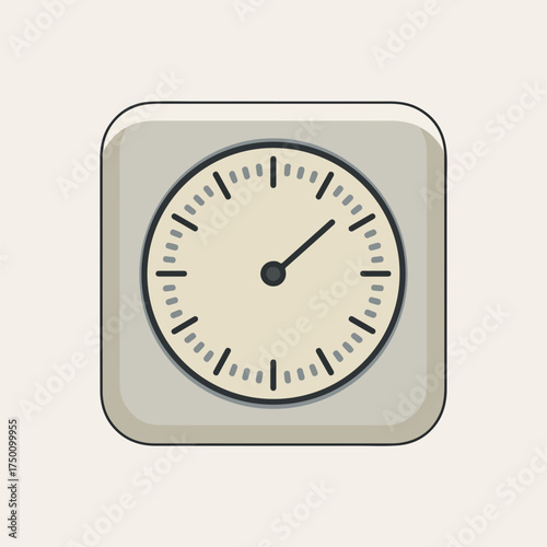 Sleek Chronology Timepiece Minimalist Icon Design