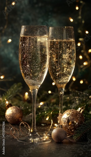 Celebrate Moments With Sparkling Drinks and Festive Decorations in a Cozy Win...