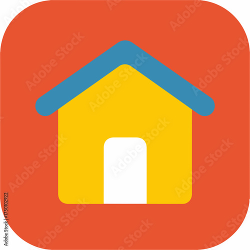 Modern Bold Home Pictogram Icon Design