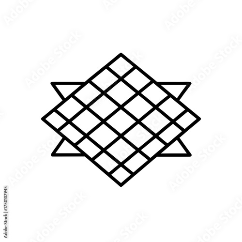 Diamond shaped grid pattern art