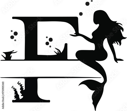 F Is for Fish Vector Illustration Set with Creative Alphabet Design, Cute Marine Animal Graphics, Educational Kids Art, and Fun Ocean-Themed Typography for Learning and Branding Projects