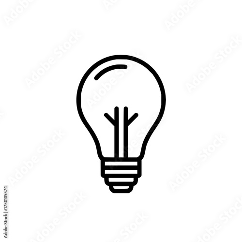 Light bulb idea innovation inspiration creative solution energy electricity invention design thinking icon symbol