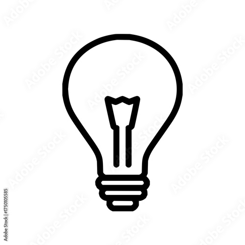 Light bulb idea innovation inspiration creative solution thinking electric power energy invention concept symbol icon