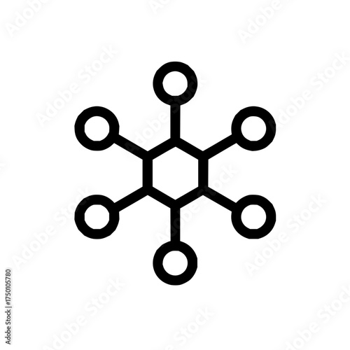 Molecule structure science chemistry atom dna biology hexagon graphic element vector illustration design