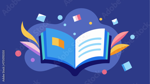 An open book with digital pages fluttering illustrating educational resources and materials shared during virtual conferences.