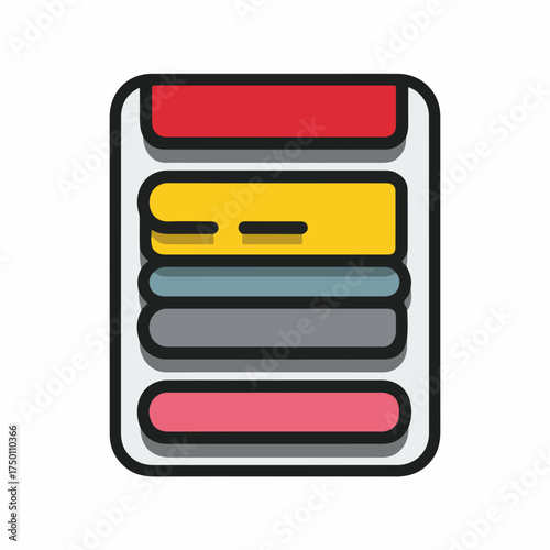 Sleek Kanban Board Icon Vector Design