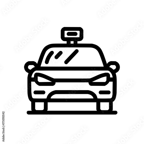 Taxi car vehicle transportation service travel automobile public transport cab ride sharing icon vector graphic