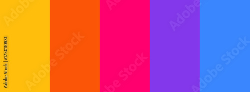 Vibrant colorful stripes vector background featuring bright gradient bars in yellow, orange, pink, purple, and blue, perfect for modern, fun, and creative designs.