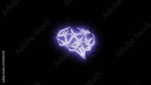 Deep Learning AI Icon Motion | Futuristic Technology Animation