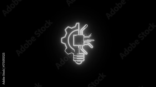 Creative Idea & Innovation Icon Animation | Futuristic Design