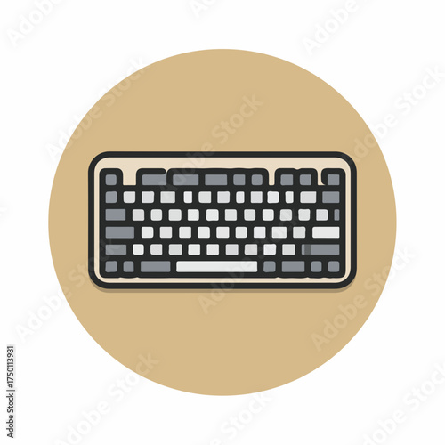 Sleek Keyboard Icon Design in Duotone