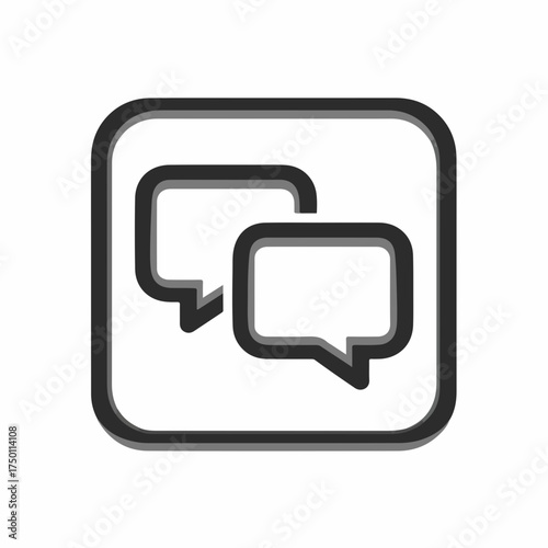 Geometric Bold Language Icon Monochrome Design