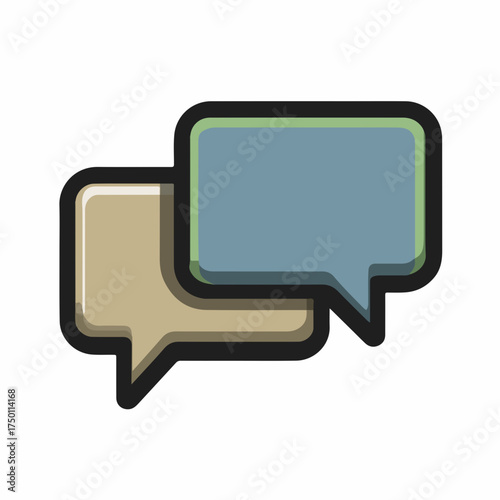 Sophisticated Bold Language Icon in Flat Design