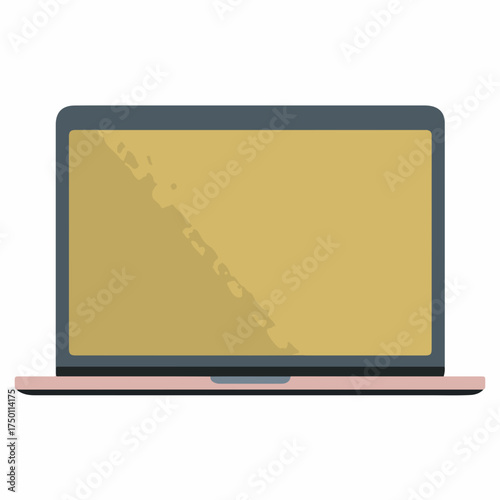Modern Bold Laptop Vector Icon Design