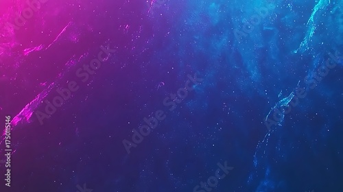 Radiant blue and purple background illuminated by vivid neon fireworks glow and reflections