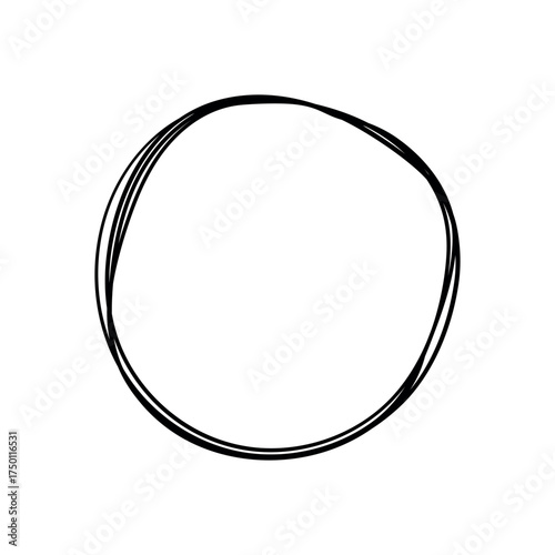 Abstract geometric round frame on white background. Template design for invitation, poster, card, postcard. Holiday card or congratulation. Black and white decorative illustration. Copy space.