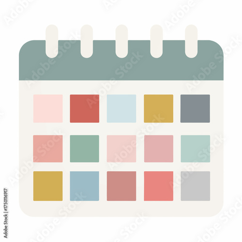 Sleek Calendar Icon in Minimalist Vector