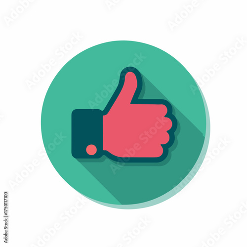 Thumbs Up Bold Pictogram Icon Design