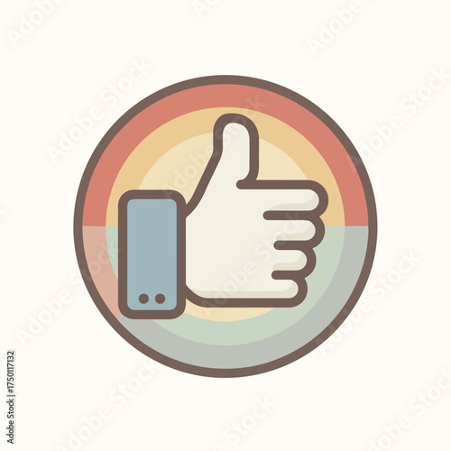 Sleek Thumbs Up Icon Design