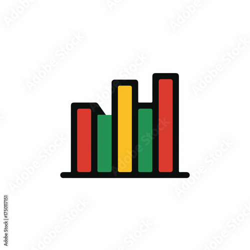 Sleek Line Chart Icon Design Element