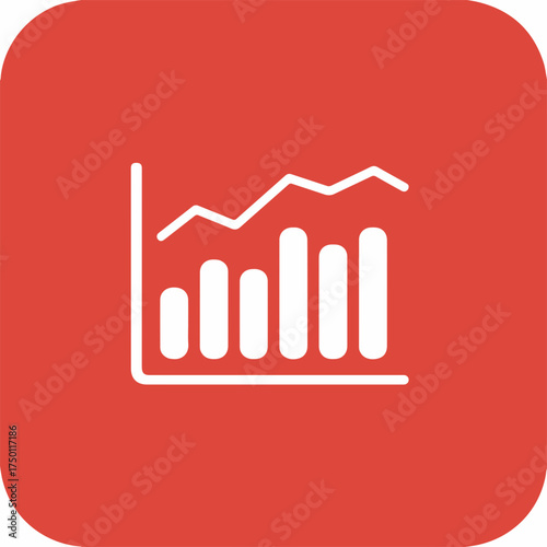 Minimalistic Bold Line Chart Icon Design