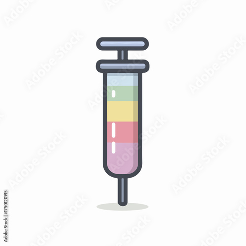 Minimalist Colored Syringe Graphic Design