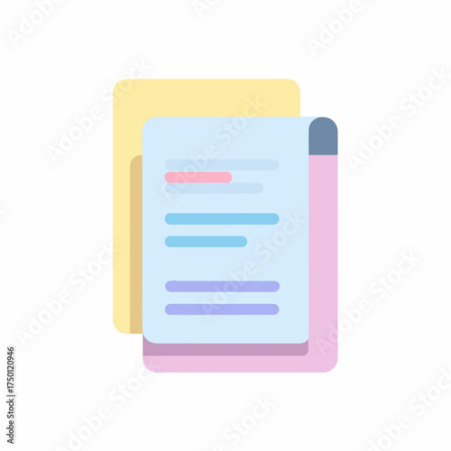 Sleek Document Icon in Minimalist Style