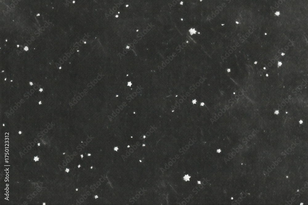 Obraz premium Dusty black paper texture background vintage stars.
