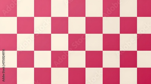 Seamless high-contrast checkerboard pattern in hot pink and cream, creating a bright, bold, and visually striking background.
