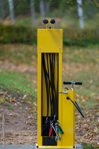 publicly accessible bicycle repair station