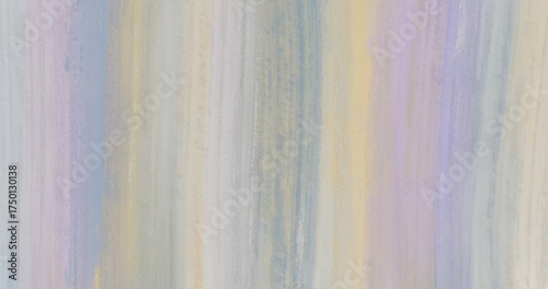 Billede på lærred AI-created retro background featuring abstract pastel waves and fluid geometry, harmonizing cream, purple, and pink hues for serene design aesthetics suited for web or modern print decor