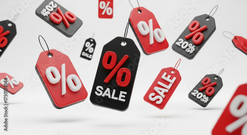 Black Friday Discount Tags 3D