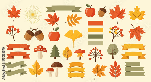 Autumn Seasonal Decorations for Festive Celebrations and Harvest Themes