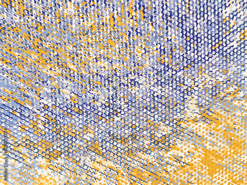 Yellow and violet pixelated brush texture