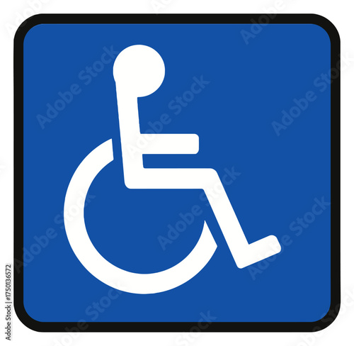 International symbol of access handicap wheelchair icon sign sticker for accessibility and inclusivity vector