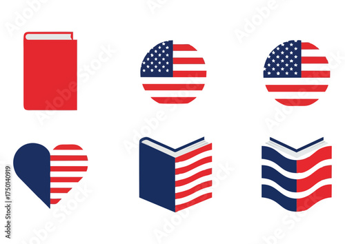 Stylized open book on a light background, vector illustration 