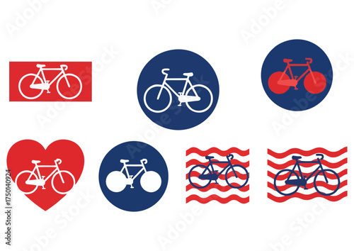 Black silhouette of a bicycle on white background for transportation and cycling concept