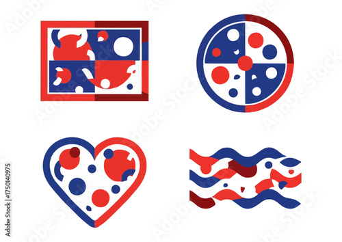 Delicious slice of pepperoni pizza with cheese on a light green background, vector illustration 
