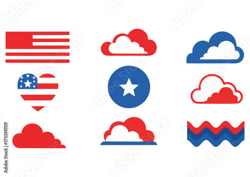 Black silhouette of a cloud on white background for weather and nature concept
