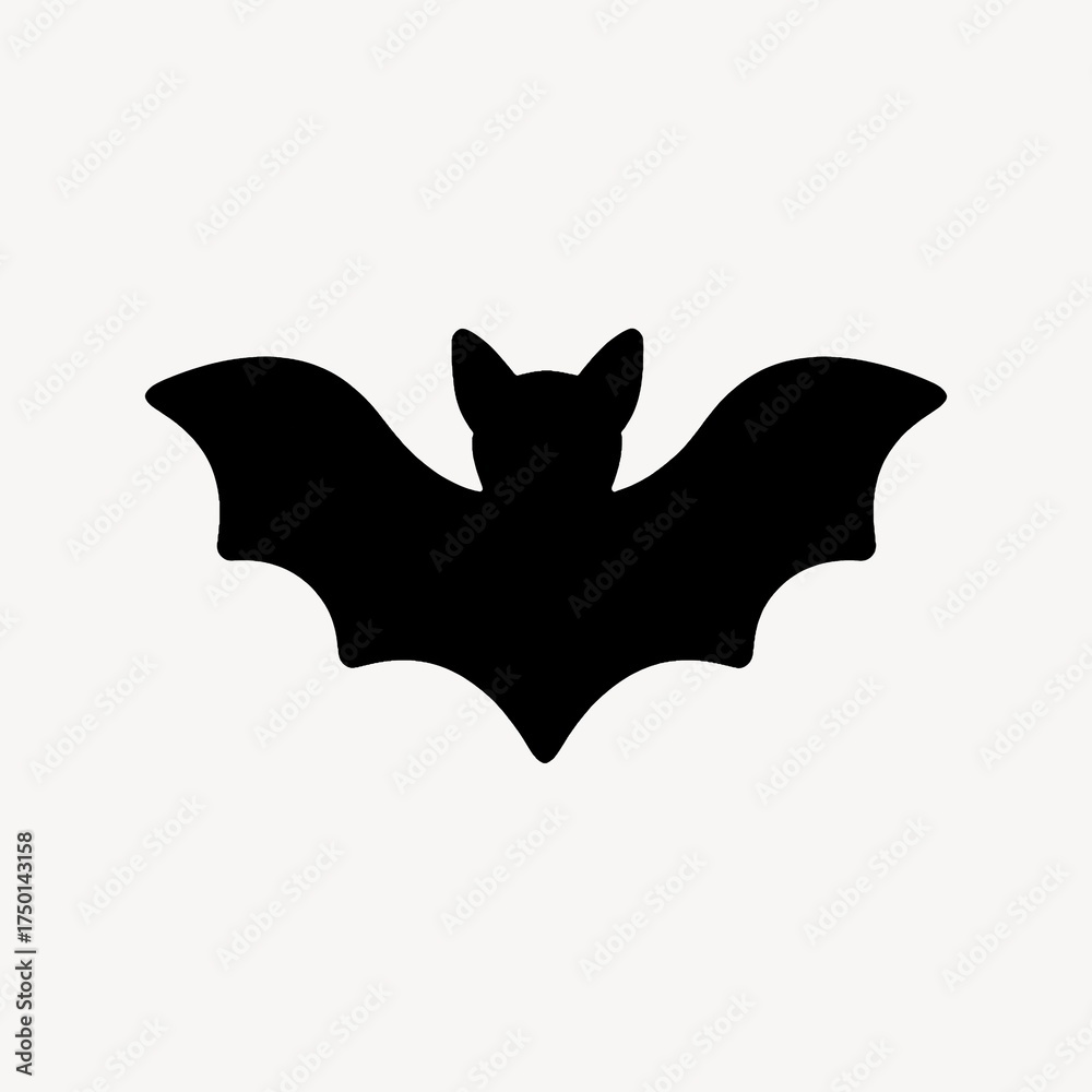 Fototapeta premium Silhouette bat illustration design.