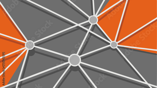 Intersecting lines forming a complex network rendered in shades of gray over a bright color wash that creates a sense of complexity amidst simplicity.