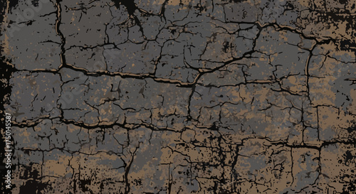 Surface Texture with a Cracking Pattern and Earthy Tones, Evoking Natural Elements and Time-Worn Aesthetics