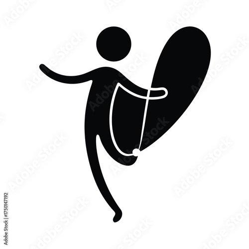 Jump Rope Exercise Minimal Line Art