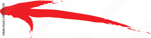 Vector art of red arrow pointing left indicates direction